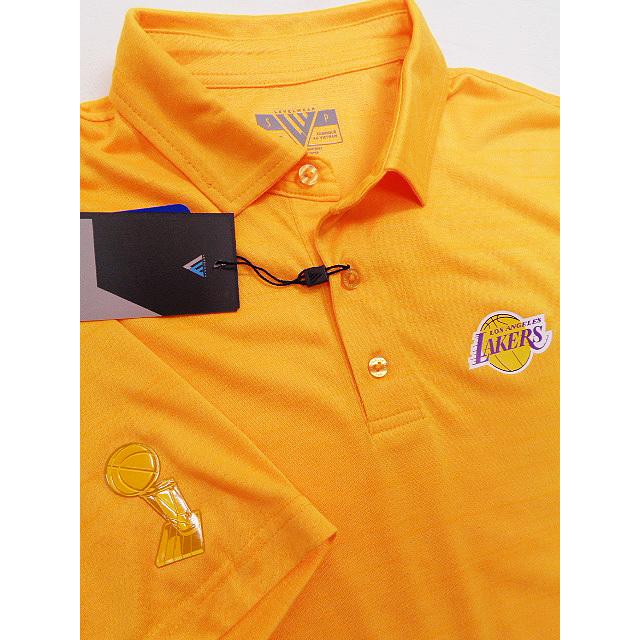 メンズ NBA ロサンゼルス・レイカーズ ポロシャツ Levelwear Los Angeles Lakers Polo トレーニングウェア　黄色 NB606｜hooptown｜02