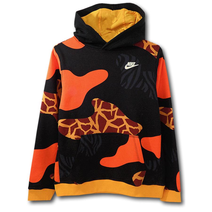 ジュニア ナイキ パーカー Nike Pullover Hoodie キッズ プルオーバー 黒オレンジ Ok023 Ok023 Hoop Town 通販 Yahoo ショッピング