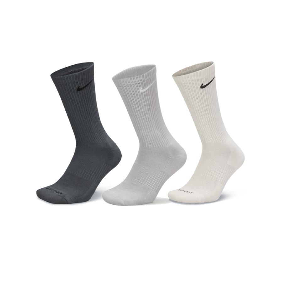 セール! 大きいサイズ ナイキ クルーソックス 3足セット Nike Everyday Plus 3 Pack Crew Socks ドライ