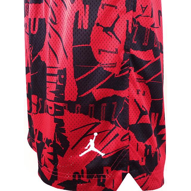 海外取り寄せメンズ ジョーダン バスケットボール メッシュショーツ Jordan Essentials Printed Mesh Shorts  バスパン 赤黒白 XX011