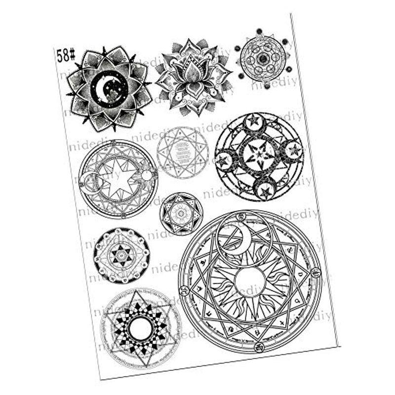 ５枚セット 曼荼羅 魔法陣 レジン封入用 イラストシート レジン シート 透明シート 素材 16 004 Hooyuuhome2号店 通販 Yahoo ショッピング