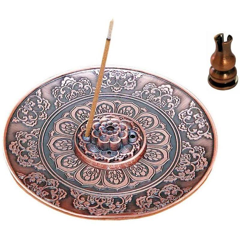 誠実】 お香立て お線香立て 香皿 癒やし香炉 インテリア 銅 仏壇用