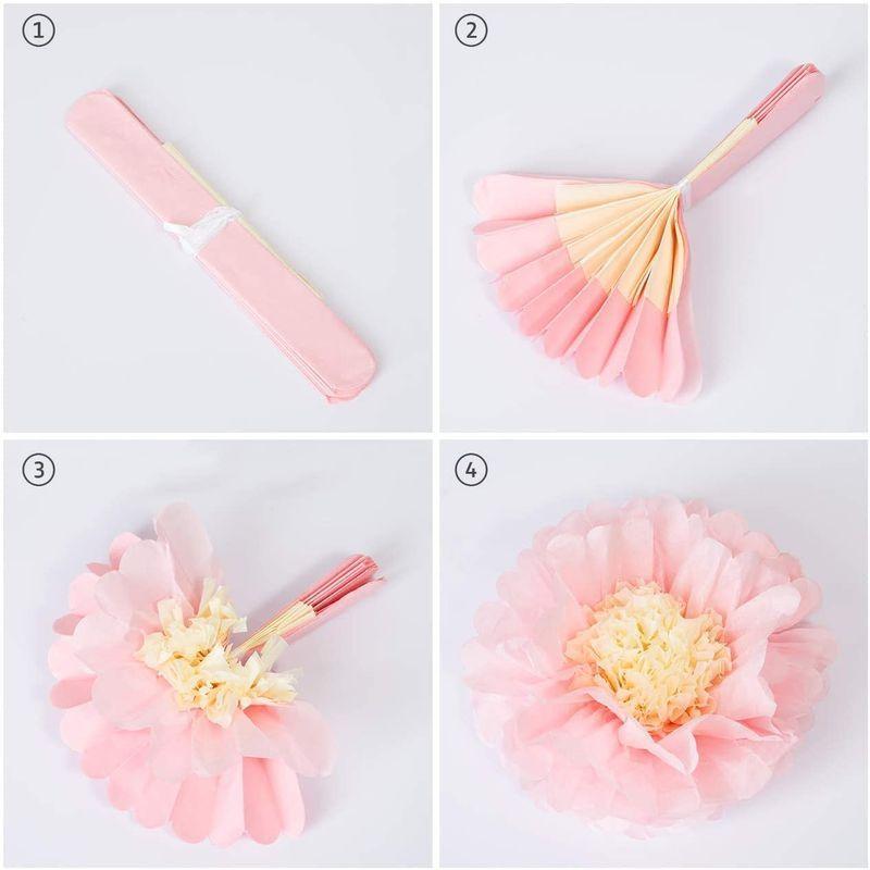 Lihao 飾り付け 桜 卒業 花紙 誕生日 飾り付け 女の子 100日祝い バースデー 飾り 12枚セット お花紙 ペーパーフラワー ペー Hooyuuhome 通販 Yahoo ショッピング