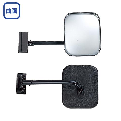 リア用アンダーミラー ミラー 黒 角型 150×175mm 穴あけ不要 ワイド
