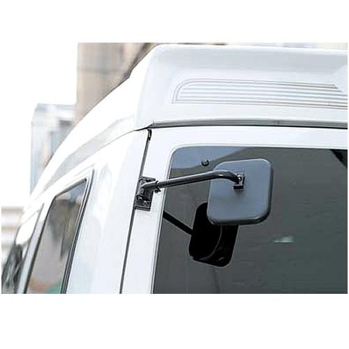 リア用アンダーミラー ミラー 黒 角型 150×175mm 穴あけ不要 ワイド