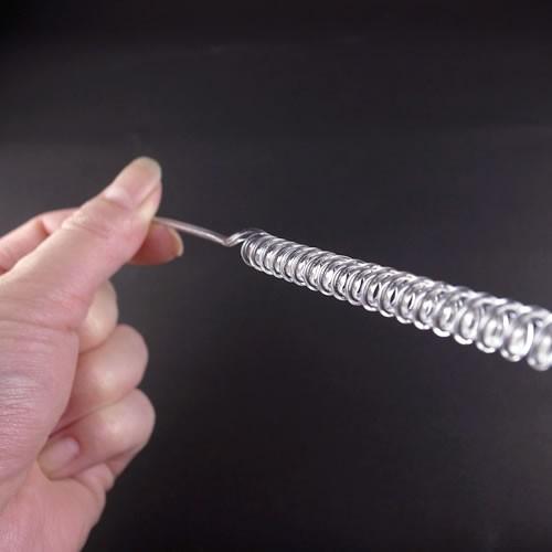 防犯ストラップ ステンレス カール 5本セット HBN-3-5 ストラップ 防犯