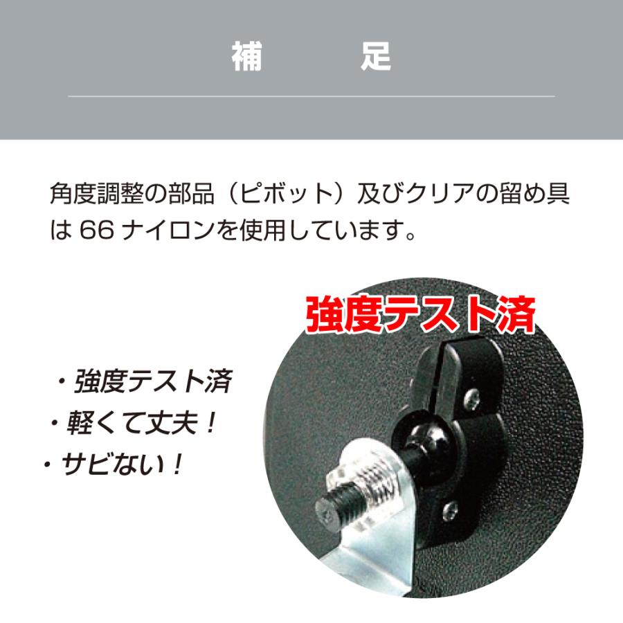 ガレージミラー 家庭用 小型 黒 角175×150mm ツインミラー スタンド台