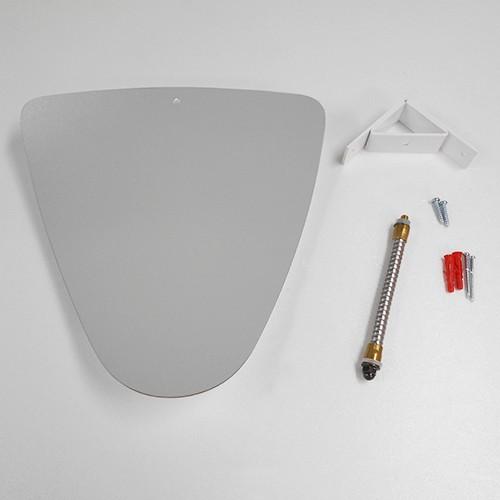 カーブミラー 防犯ミラー コーナー専用 三角型 高さ325×幅300×奥行き