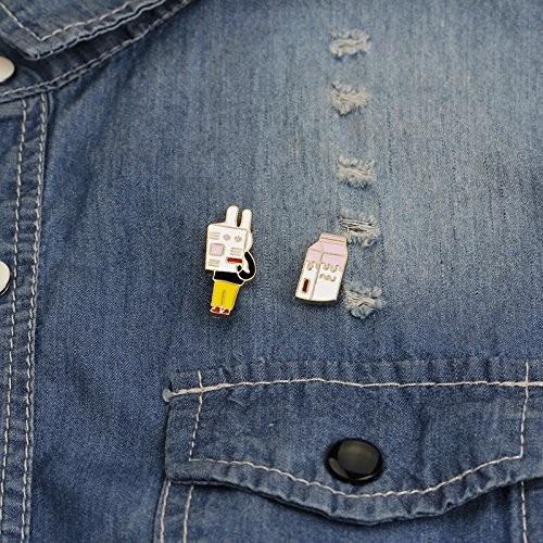 Ruikey レディース ブローチ ウサギブローチピン 可愛い ファッション パーソナリティ クリエイティブ デザイン アクセサリー ジュエリー