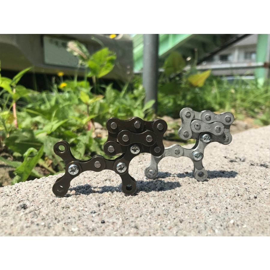 インテリア小物 自転車 チェーン 犬 オシャレ シンプル パーツ チェーン犬ジョン（メタル） john001 |  | 01