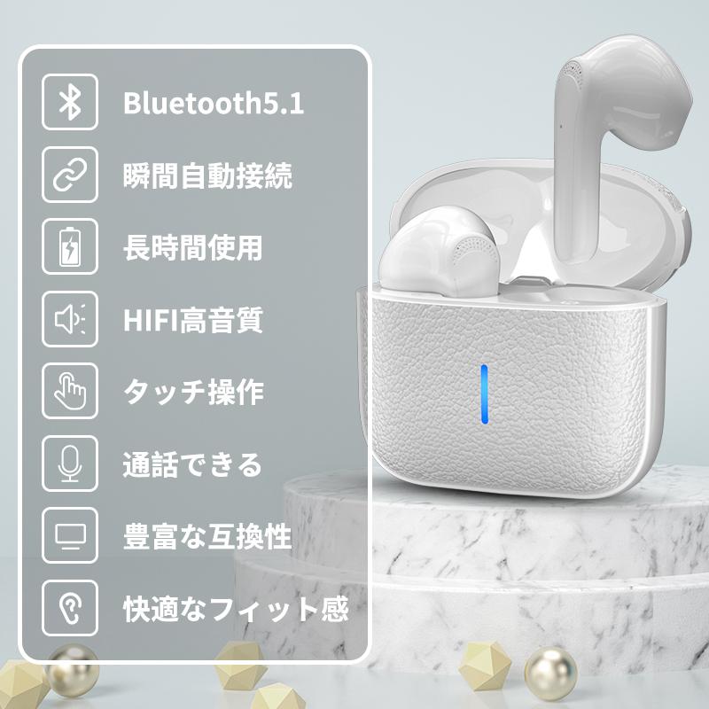 ワイヤレスイヤホン イヤホン 高音質HiFi Bluetooth5.3 ノイズキャンセリング 片耳モード ipx6防水 スポーツ 自動ペア iPhone Android対応 超PayPay祭｜hope1993｜02