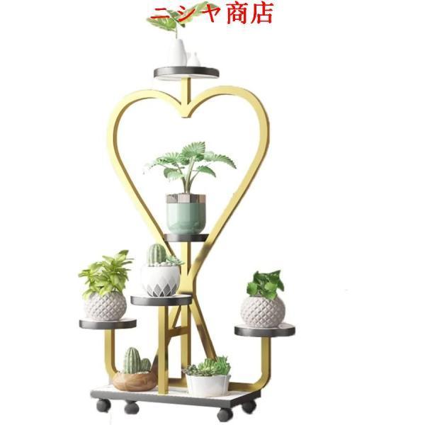 フラワースタンド 6段 室内 屋外 アイアン ハート型 金属 園芸ラック プランター ガーデン 大型 植物スタンド 花棚 盆栽 農業 資材 メンテナンス ツール 施工_7