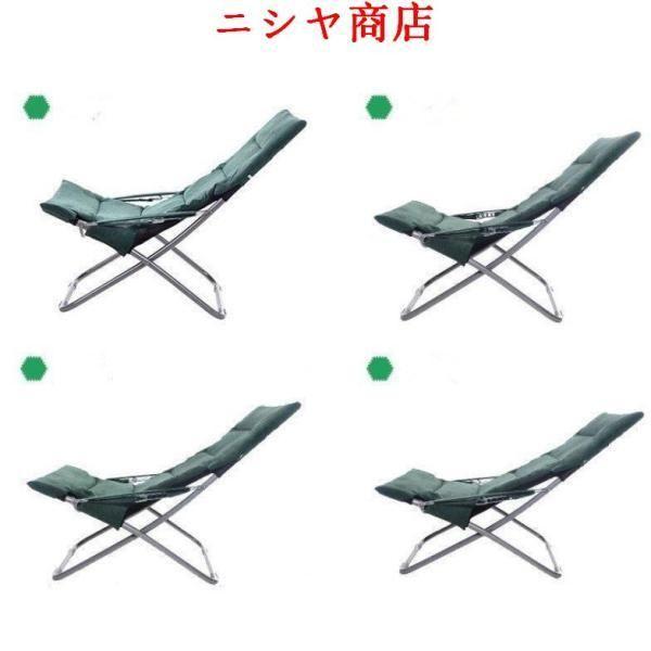 母の日実用▲お昼寝 椅子 ラウンジチェア 折りたたみ オフィスランチ休憩用チェア ポータブル 多機能チェア 四段高さ調整 冬夏に適用_5