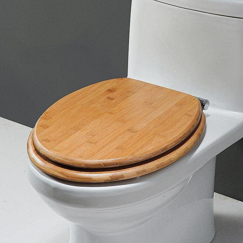 便座 無垢材便座 便器トイレ便座交換 上部固定便座 ゆっくり落ちる 洋式トイレ 和式便器 便座交換 工具不要 簡単取付 調節可能なステンレスヒンジ U/V/O型便座_1
