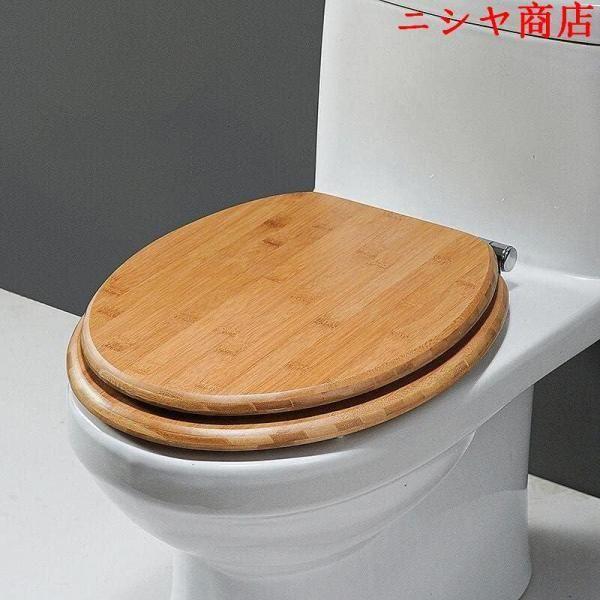 便座 無垢材便座 便器トイレ便座交換 上部固定便座 ゆっくり落ちる 洋式トイレ 和式便器 便座交換 工具不要 簡単取付 調節可能なステンレスヒンジ U/V/O型便座_3