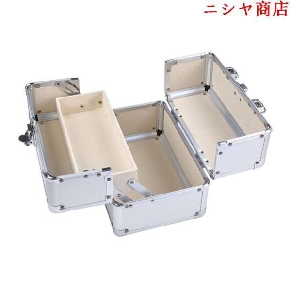 救急箱 ポータブル家庭用医療箱アルミニウム二重層多機能応急処置キット空の医療用収納箱 救急用品 (Color : Empty)_3
