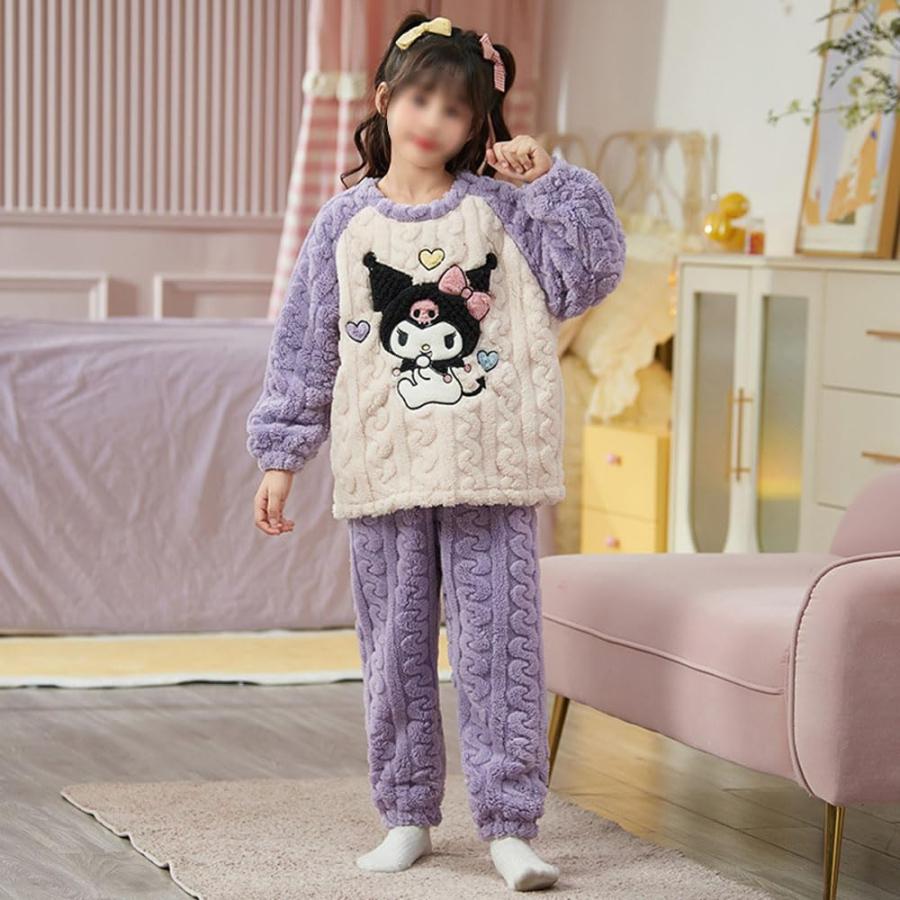 クロミちゃん マイメロ 冬パジャマ 子供服キッズ パジャマ 子供 クロミちゃん マイメロ 冬パジャマ 子供服キッズ パジャマ 子供