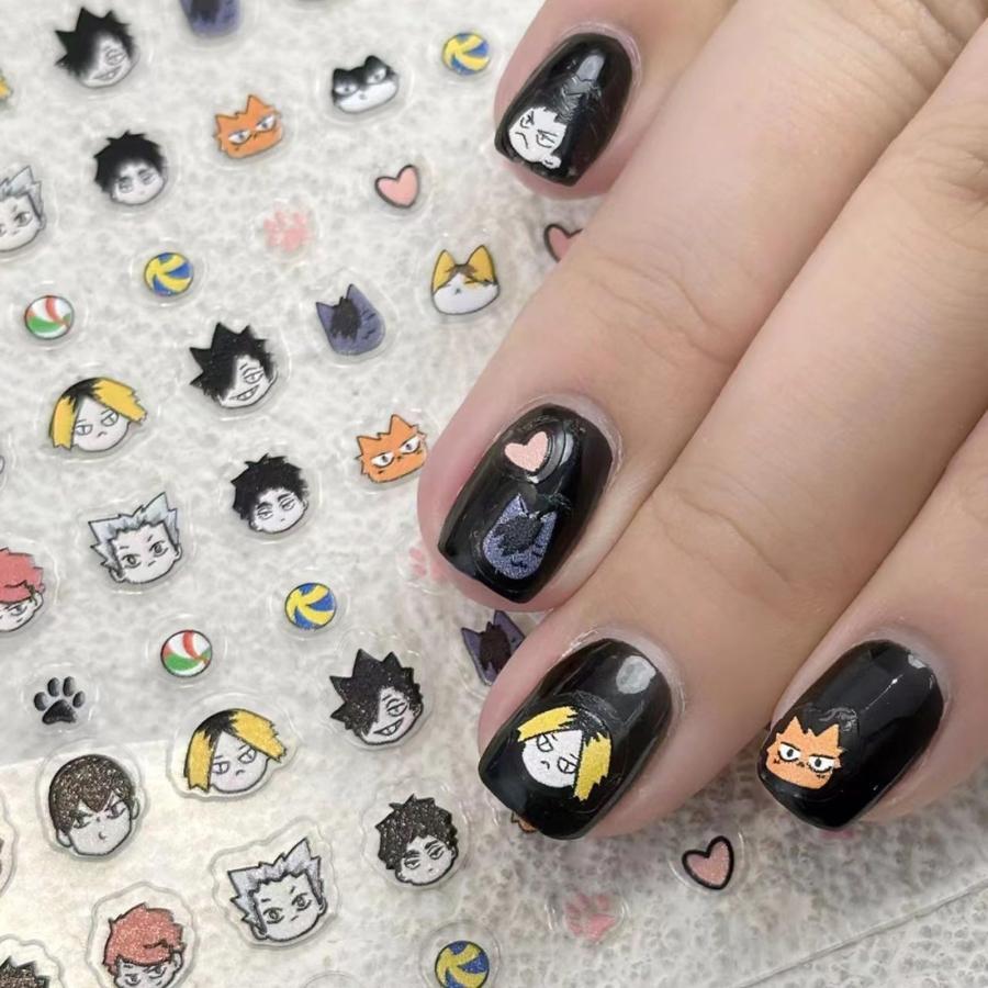 3枚セット ハイキュー 日向翔陽 影山飛雄 及川徹 ネイルシール