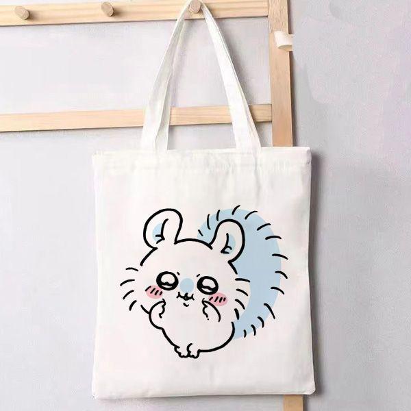 ひ　ハチワレトートバッグ ちいかわ 暑いよ最近・・・（ハチワレ） トートバッグ Mサイズ