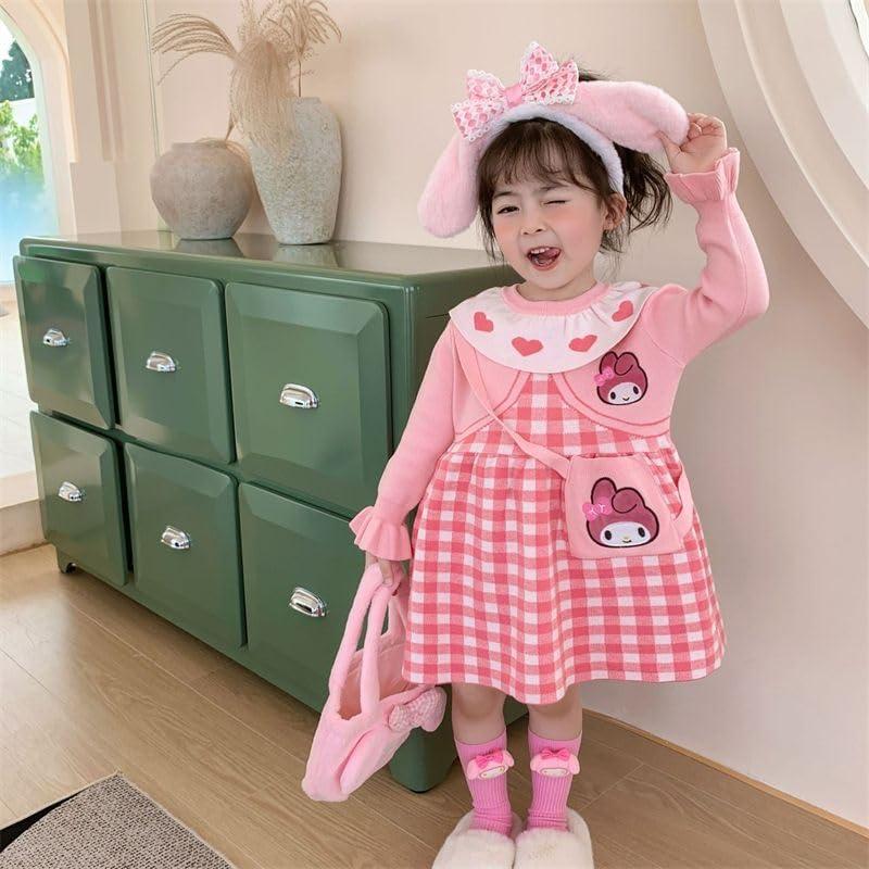 マイメロ セーター ニット ワンピース キッズ 女の子 長袖 可愛い 子供