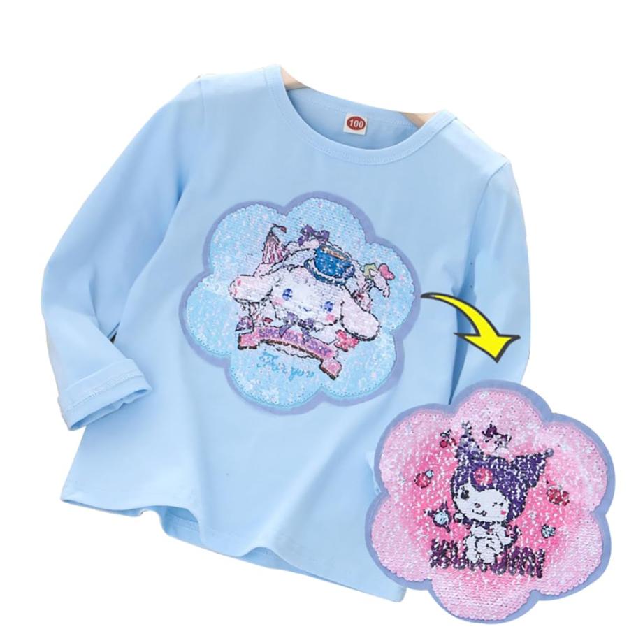 クロミ/シナモロール ロングtシャツ キッズ 長袖 子供服 クロミ/シナモロール ロングtシャツ キッズ 長袖 子供服