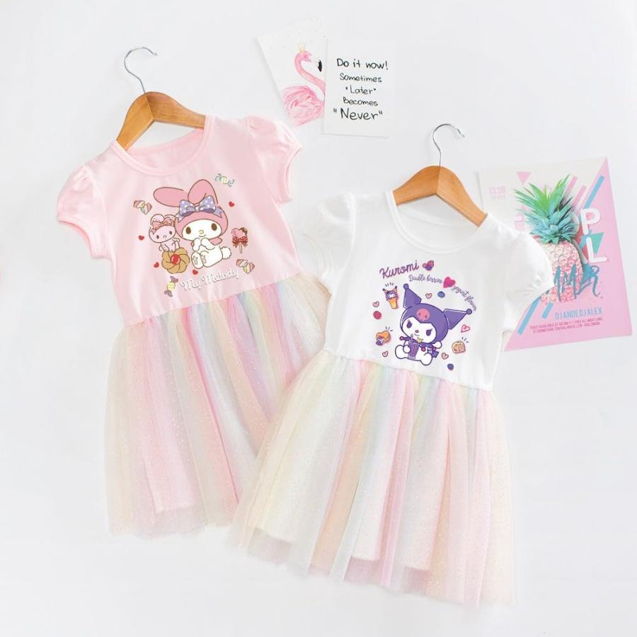 クロミ/マイメロディ/ハローキティ 子供服 ドレス 子供 クロミ/マイメロディ/ハローキティ 子供服 ドレス 子供