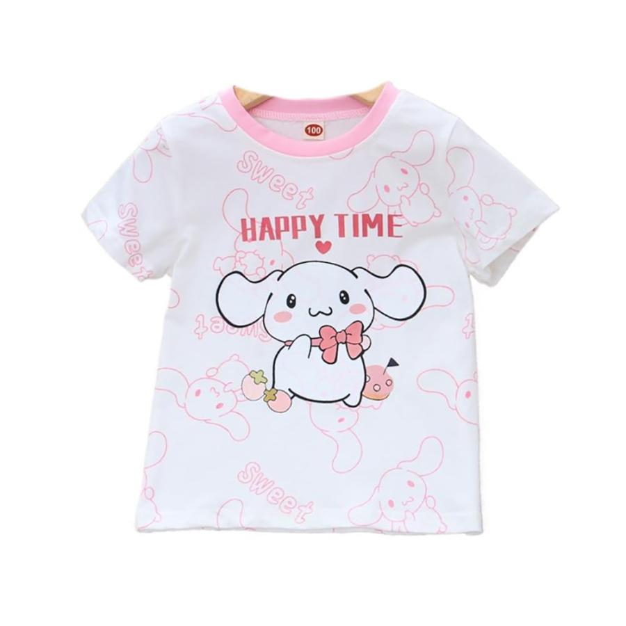 クロミ/シナモロール プリントtシャツ 女の子 半袖 綿 キッズ