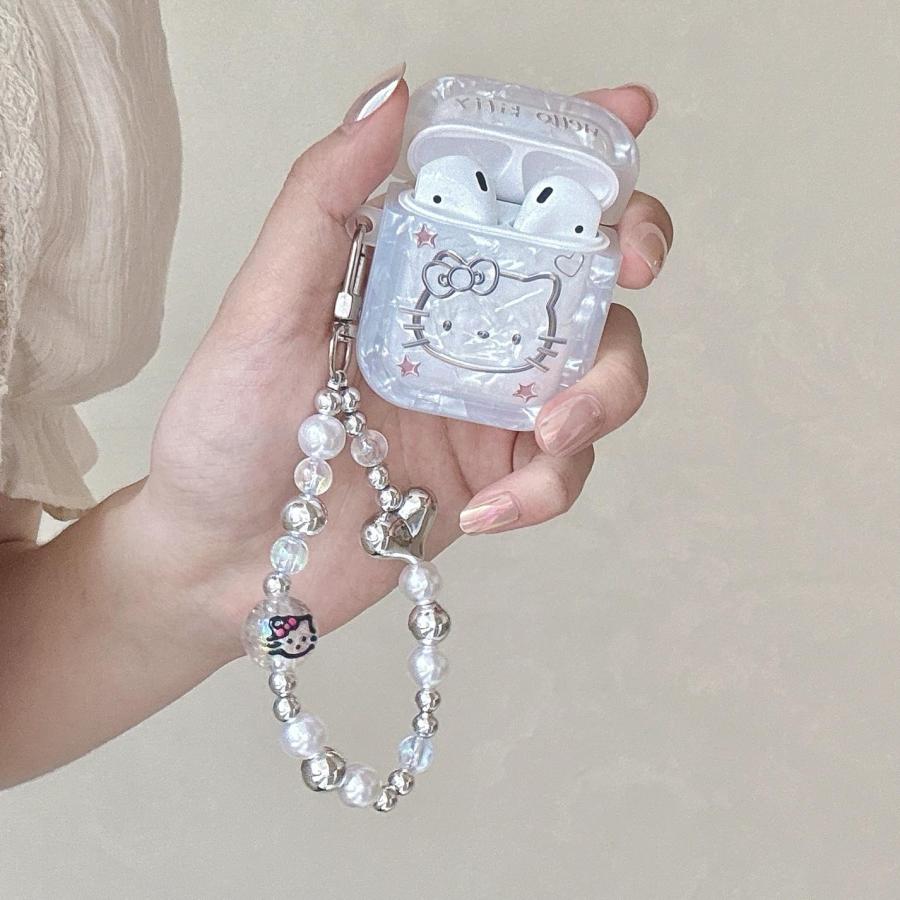 ストラップ付き キティちゃん airpods4ケース airpods proケース