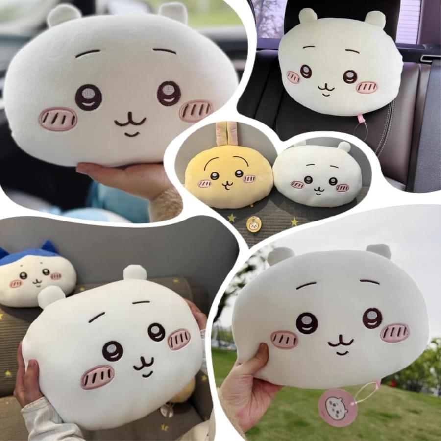 ちいかわ - ちいかわ　ハチワレ　韓国限定　車用　ネックピロー クッション　2点セット 韓国版 グッズ『ちいかわ 車両用 ネッククッション 首まくら（3