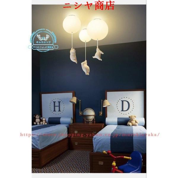 Sサイズ 熊 子供部屋 シーリングライト 工事必要 LEDランプ 天井照明 玄関照明器具 ペンダント シャンデリア 廊下 ダイニング リビング 寝室 創意 欧米簡約 室内の画像