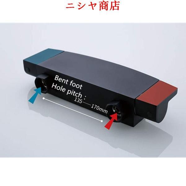 浴槽の蛇口 壁には滝バスタブ浴室の蛇口ブラックバスタブ蛇口ホット＆コールドシャワーをマウント (色 : Black Size : Free size)_4