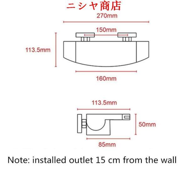 浴槽の蛇口 壁には滝バスタブ浴室の蛇口ブラックバスタブ蛇口ホット＆コールドシャワーをマウント (色 : Black Size : Free size)_6