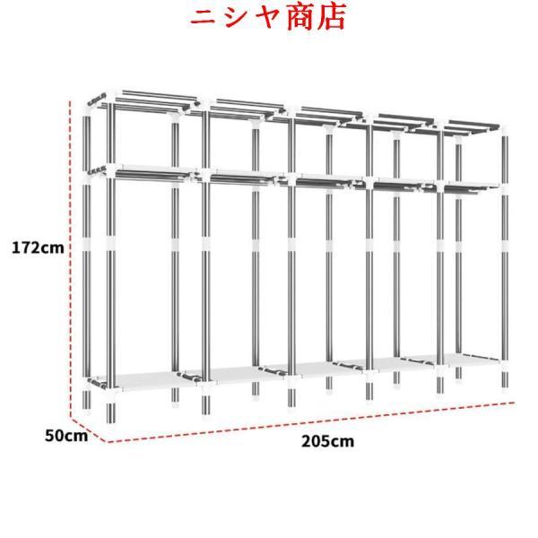 ワードローブ カバー付き クローゼット ハンガーラック 衣類収納 洋服ダンス 大容量 オーガナイザー ワードローブ キャンバスワードローブ 大きな布地のワードロ_6