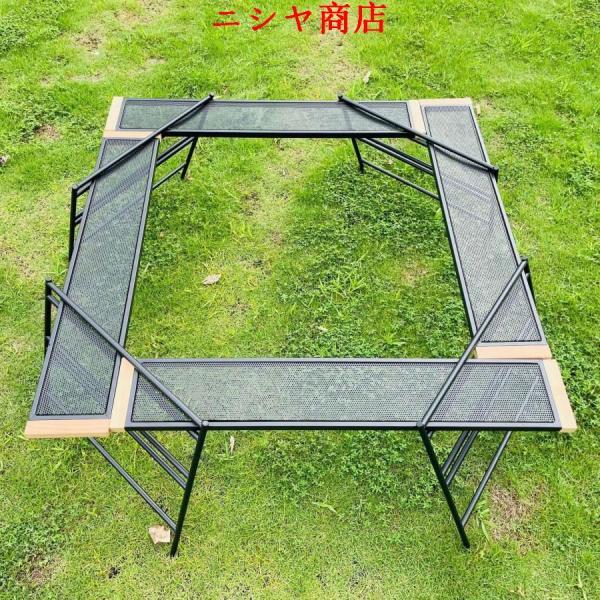 アウトドア テーブル 囲いテーブル テキーラテーブル 囲炉裏 焚き火テーブル 囲炉裏テーブル キャンプ テキーラテーブル 焚き火の上