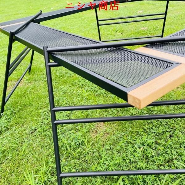 焚き火テーブル 囲炉裏テーブル キャンプ テキーラテーブル 焚き火の上