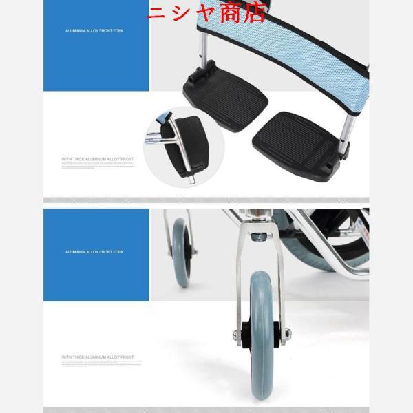入浴車椅子 ノンスリップ折りたたみ強力で安定したトイレ椅子トイレ椅子バスルームシャワースツール高齢者/妊婦/障害者モバイルトイレ椅子ベルトホイール_5