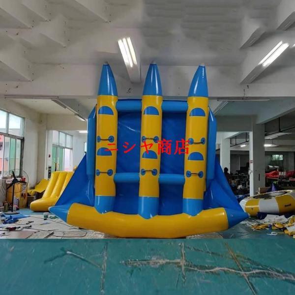 タウブルチューブ 6人/座席膨脹可能なフライングバナナボート エアポンプ付きウォータースポーツタウバリ ラフトフロート 夏の水のゲーム 海の海洋湖のために_4