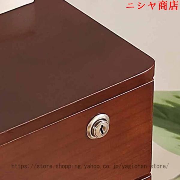 鍵付き 引き出し 卓上 小物入れ 木製引き出し 大容量 小物 雑貨 化粧品 レターケース 小物収納 卓上小物ケース 卓上収納 文房具 収納ボックス 小物収納ケース_21