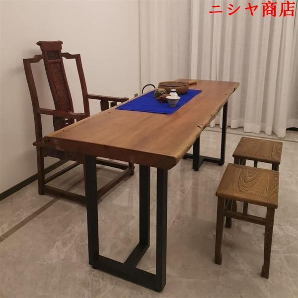 2枚 テーブル 脚 ハイタイプ DIY アイアンレッグ 調整ネジ 四角 付け替え DIY 座卓用 椅子用脚 会議テーブルスタンドデスク脚 メタル机の足_3
