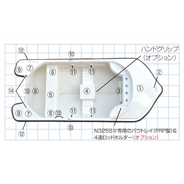 FRP・一体型ミニボート N-325SIIIの画像