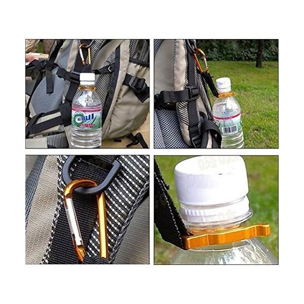アウトドア 登山に 水分補給 カラビナ取り付け ペットボトルホルダー 2個セット HOP-BS001|hopestar2018|04