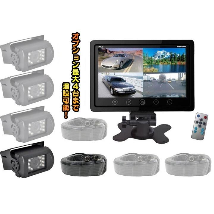 SHARP CCDレンズ4ピン防水カメラ 4ピン映像ケーブル 9インチ液晶