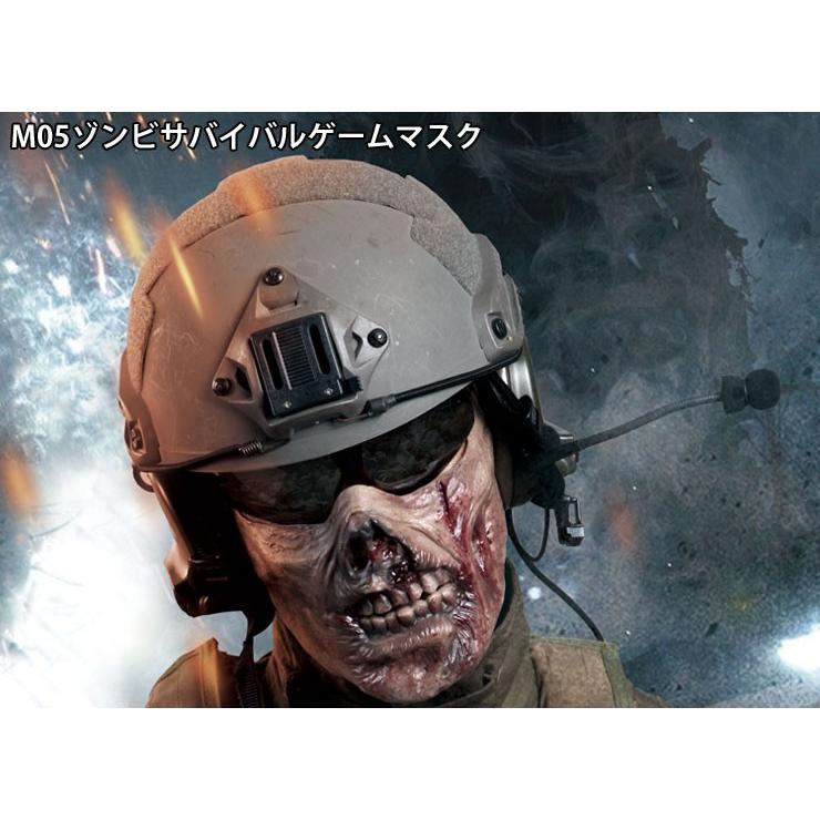 バイオハザードゾンビ顔マスク サバイバルゲーム ハーフフェース 仮面