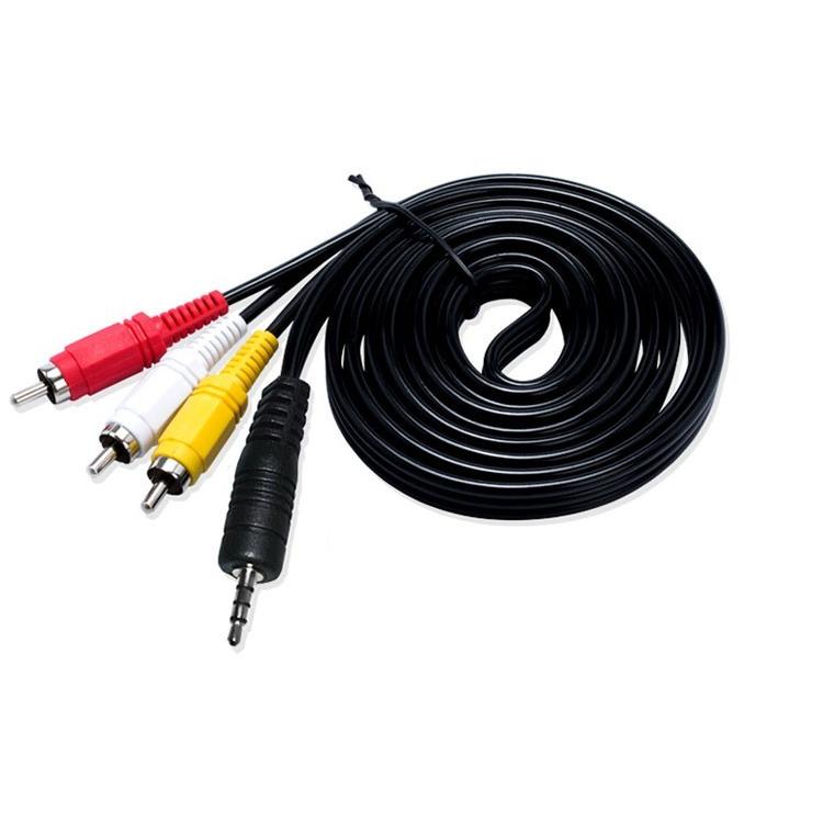 3.5MM 4極ミニプラグ カーナビ RCA（赤・白・黄）オスケーブル AVケーブル変換 AVケーブル HOP-RCA235