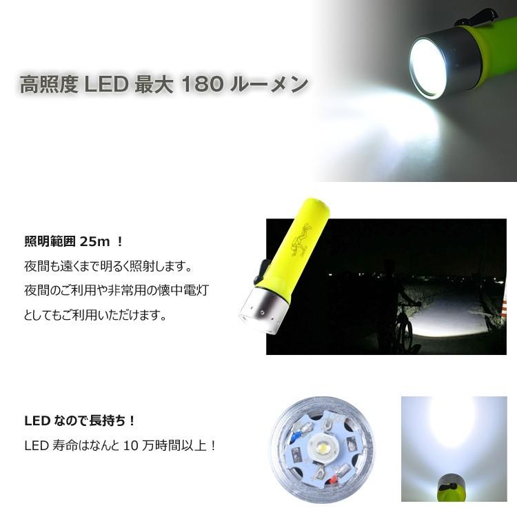 ダイビング懐中電灯 IPX8防水 LEDライト ダイビングライト 180ルーメン 懐中電灯 潜水ライト 水中懐中電灯 自転車用ライト ストラップ付 20M照射 HOP-SFHDLED43｜hopestar2018｜03