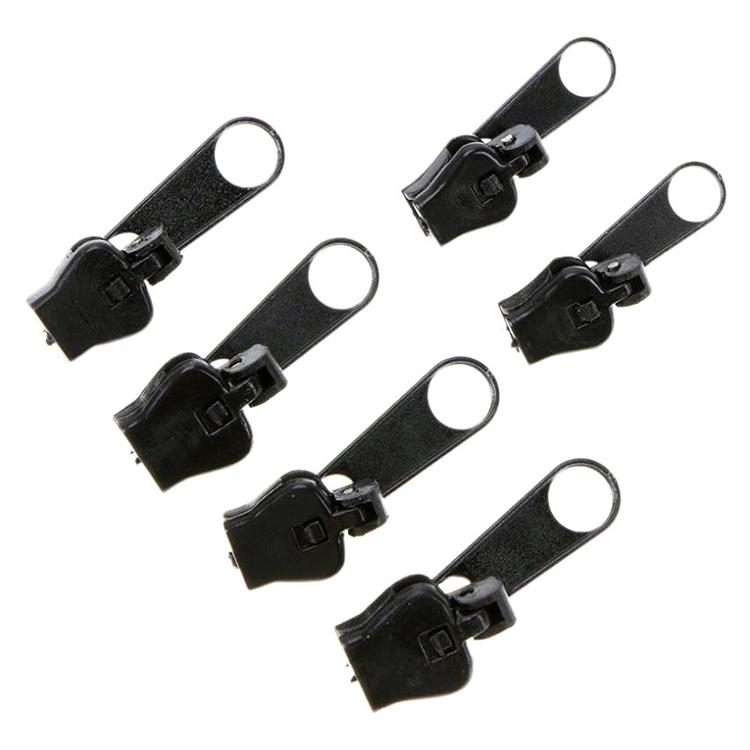 ファスナー修理用スライダー ジッパー 大中小6個セット ブラック 壊れ