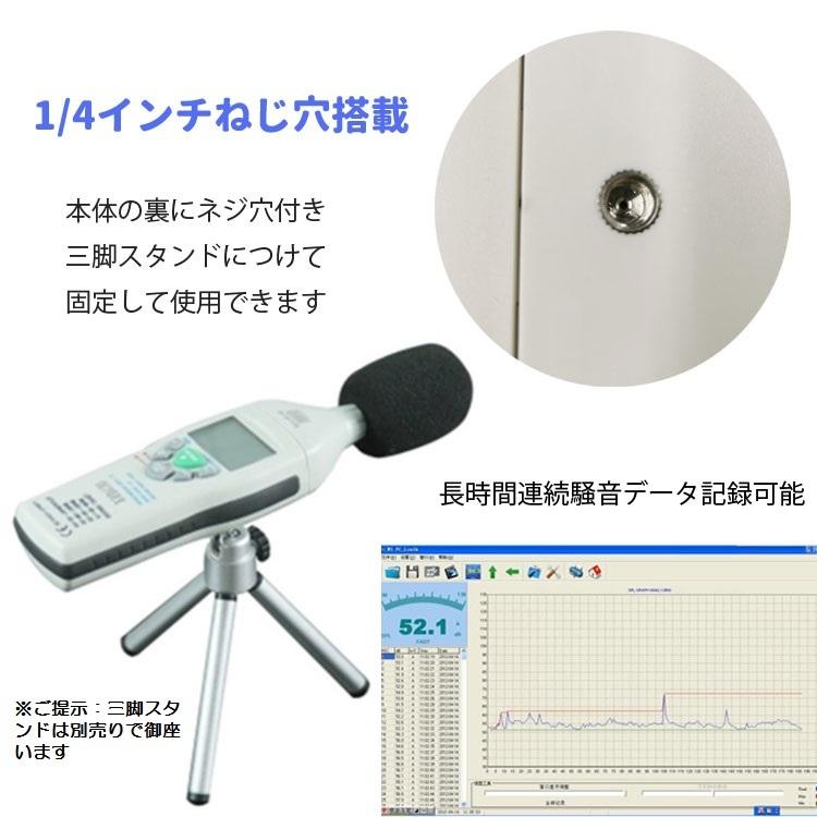 デジタル騒音計 騒音データロガー リアルタイム測定結果をパソコンへ