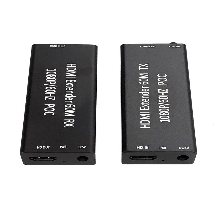 HDMI延長器 HDMI信号を60mまで延長可能 LANケーブル経由 受信機/送信機