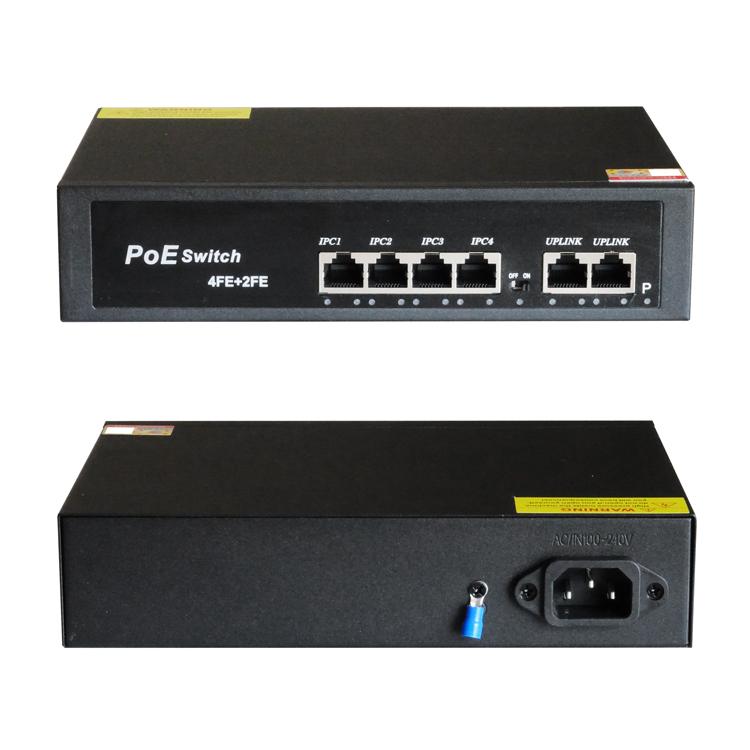 PoEスイッチングハブ PoE対応端末を一括接続 PoE4ポート＋UPLINK2ポート 最大30W ハイパワー給電 最大伝送250m コンパクト RJ-45 LANポートハブ HOP-POESWT42｜hopestar2018｜03