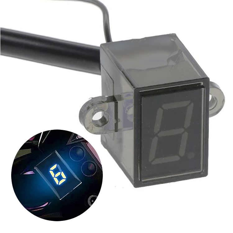 バイク用ギアインジケーター 6速用 スピードメーター 汎用 LED